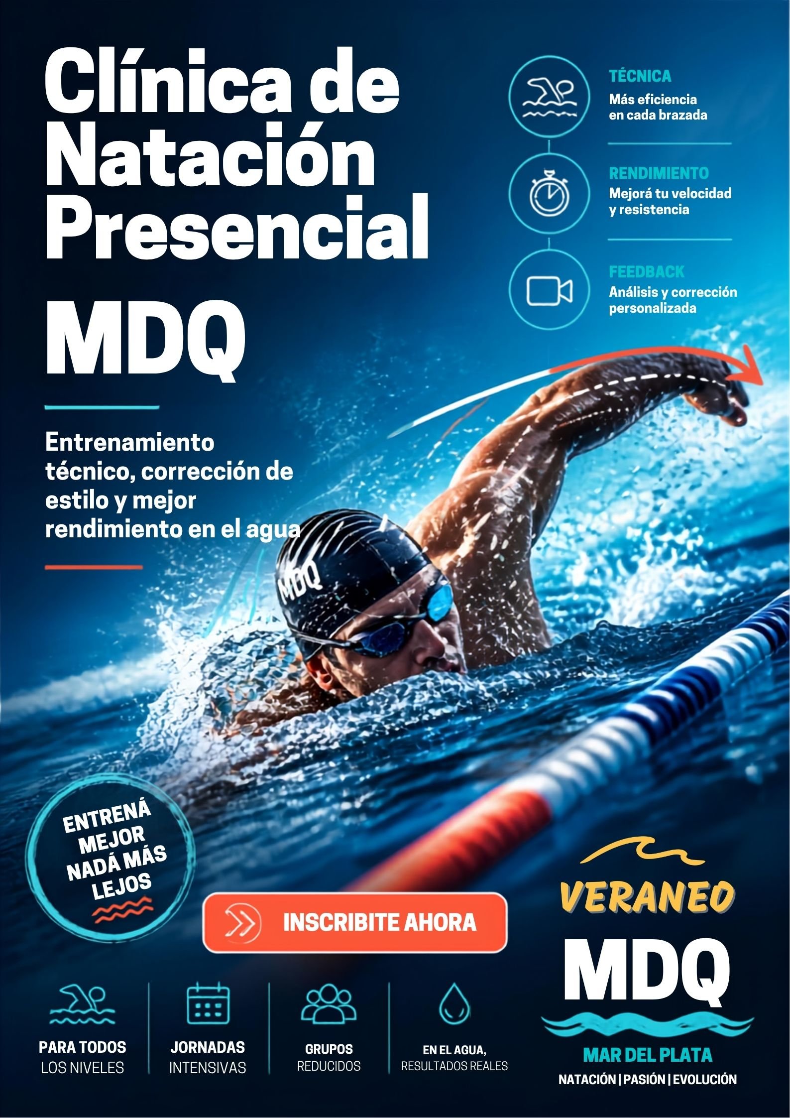 Clínica de Natación Presencial MDQ
